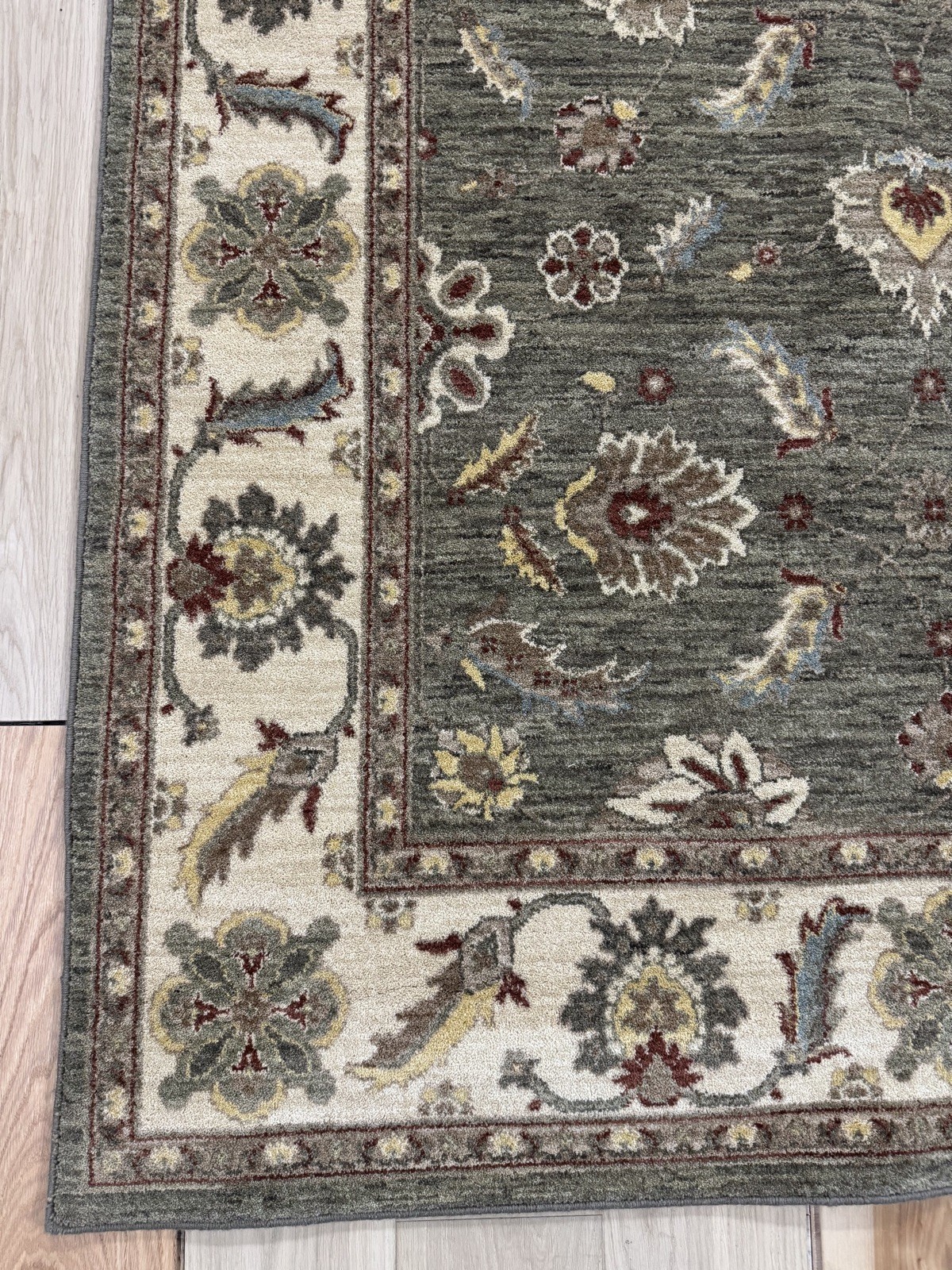 Karastan Sierra Mar Coll. Sedona-Limestone 5’6×8’3 100% Wool area rug ::NEW::