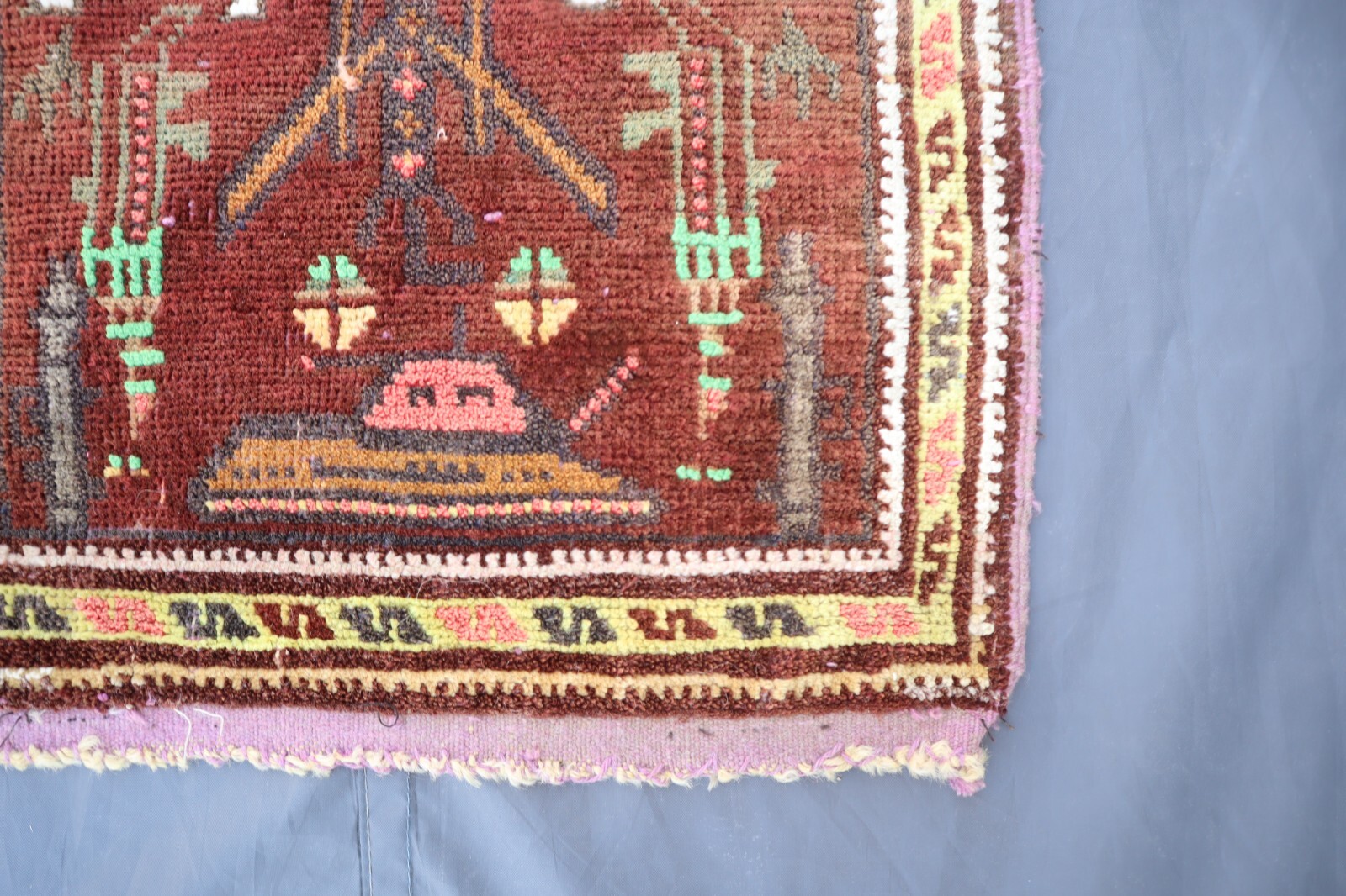 Vintage Tribal Rug 1’5×2 ft Afghan Handmade Antique Ethnic Bohemian Style Rug
