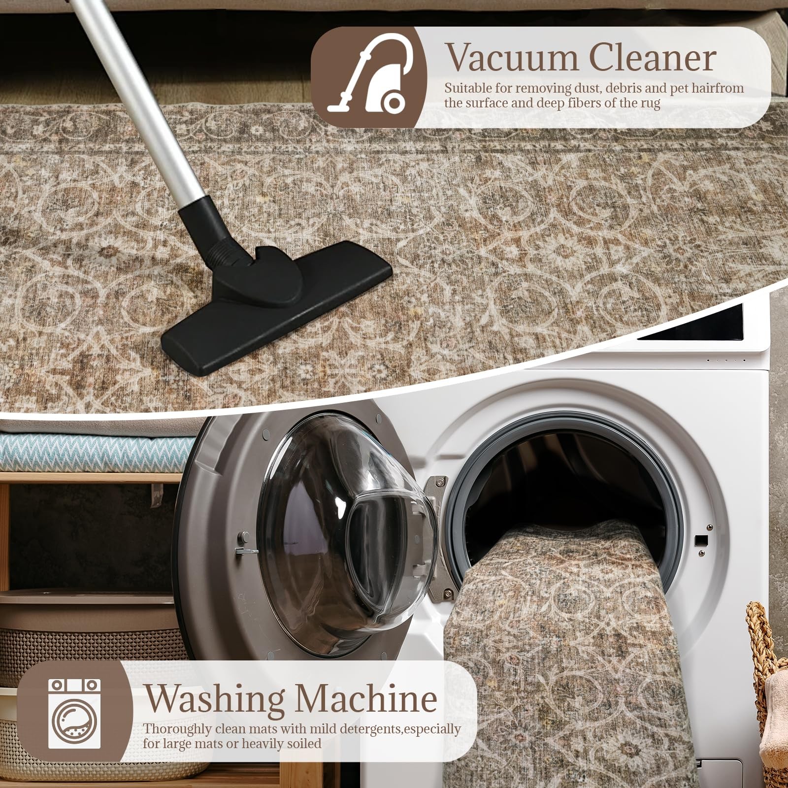 NoiFamo Washable Rugs for Living Room: 8×10 Area Rugs for Bedroom Ultra Soft …