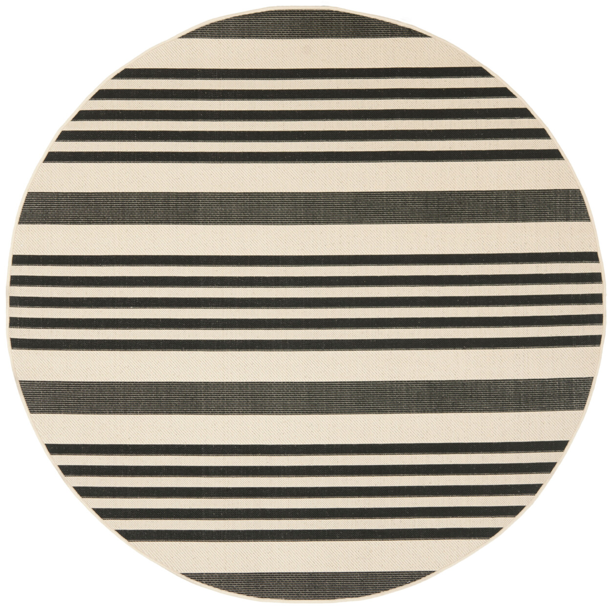 SAFAVIEH Indoor Outdoor CY6062-216 Courtyard Black / Bone Rug