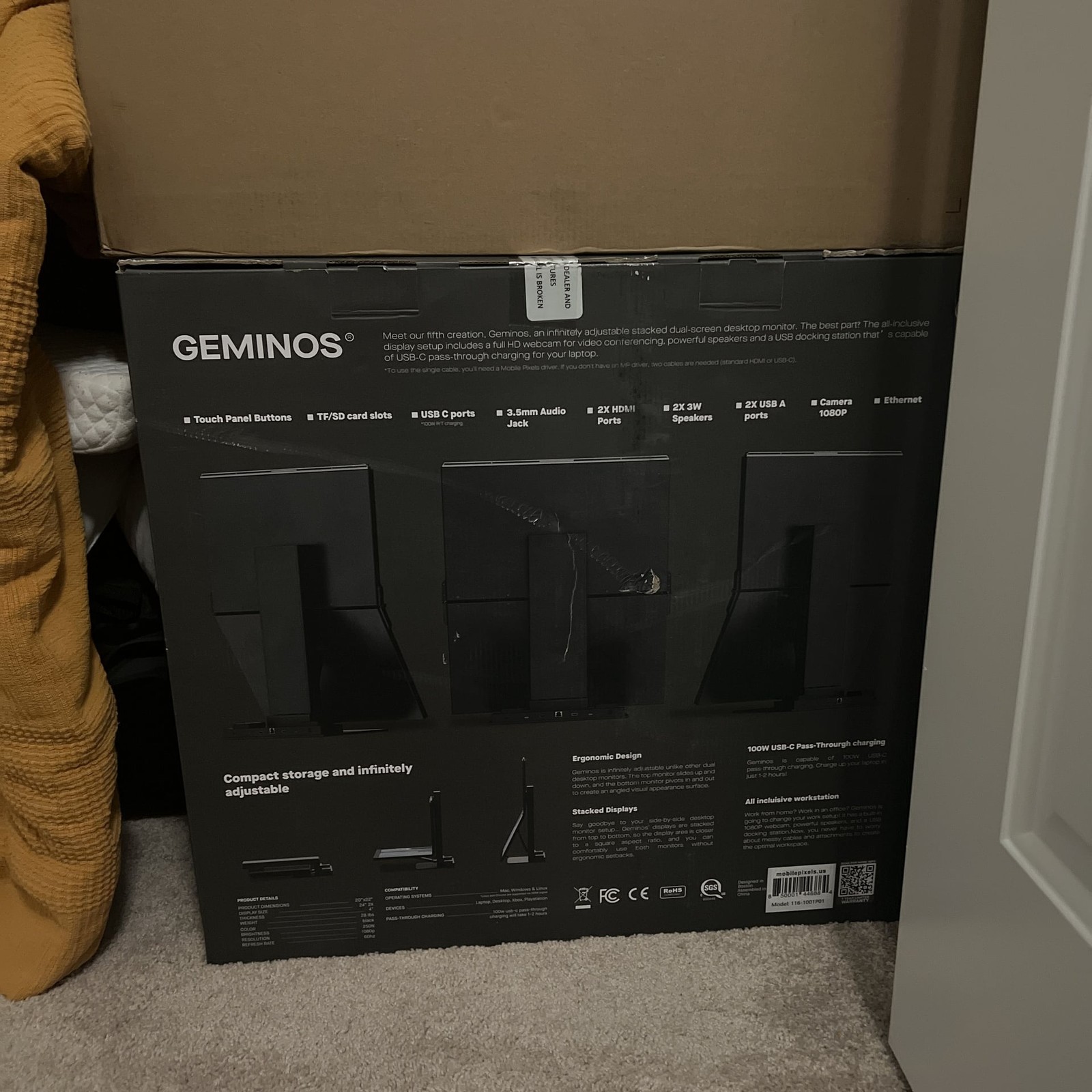 Geminos Mobile pixel 24′ stacked monitors · : Shop, Sell, Connect
