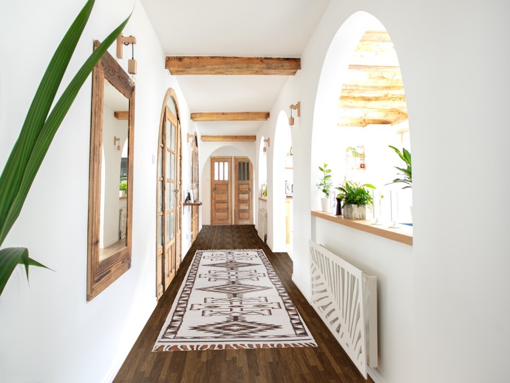 Natural Dye Handmade Anatolian Turkish Hallway Runner Rug Wool Carpet 3×13 ft