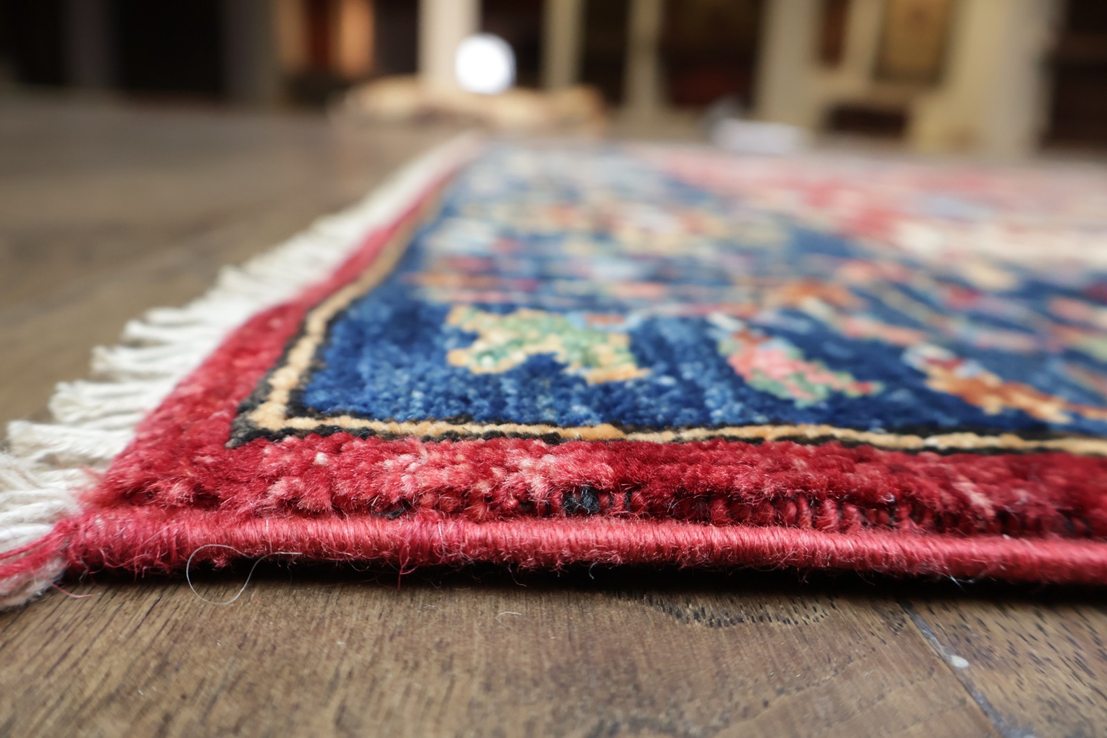 Elegant Red Blue Ziegler Area Rug 5×7 Ft Handmade Floral Oriental Wool Carpet