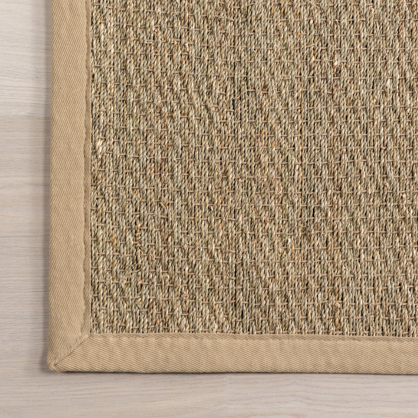 Nuloom Elijah Beige/Natural 3 X 5 Basketweave Seagrass Soft And Textured High