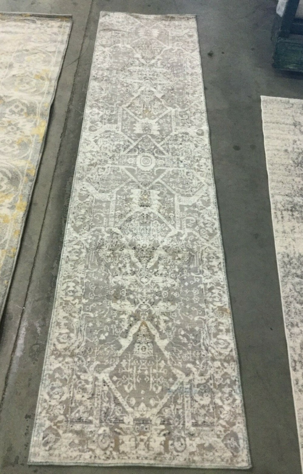 IVORY / LIGHT GREY 2′ X 8′ Back Stain Rug, Reduced Price 1172639543 SBRL834B-28