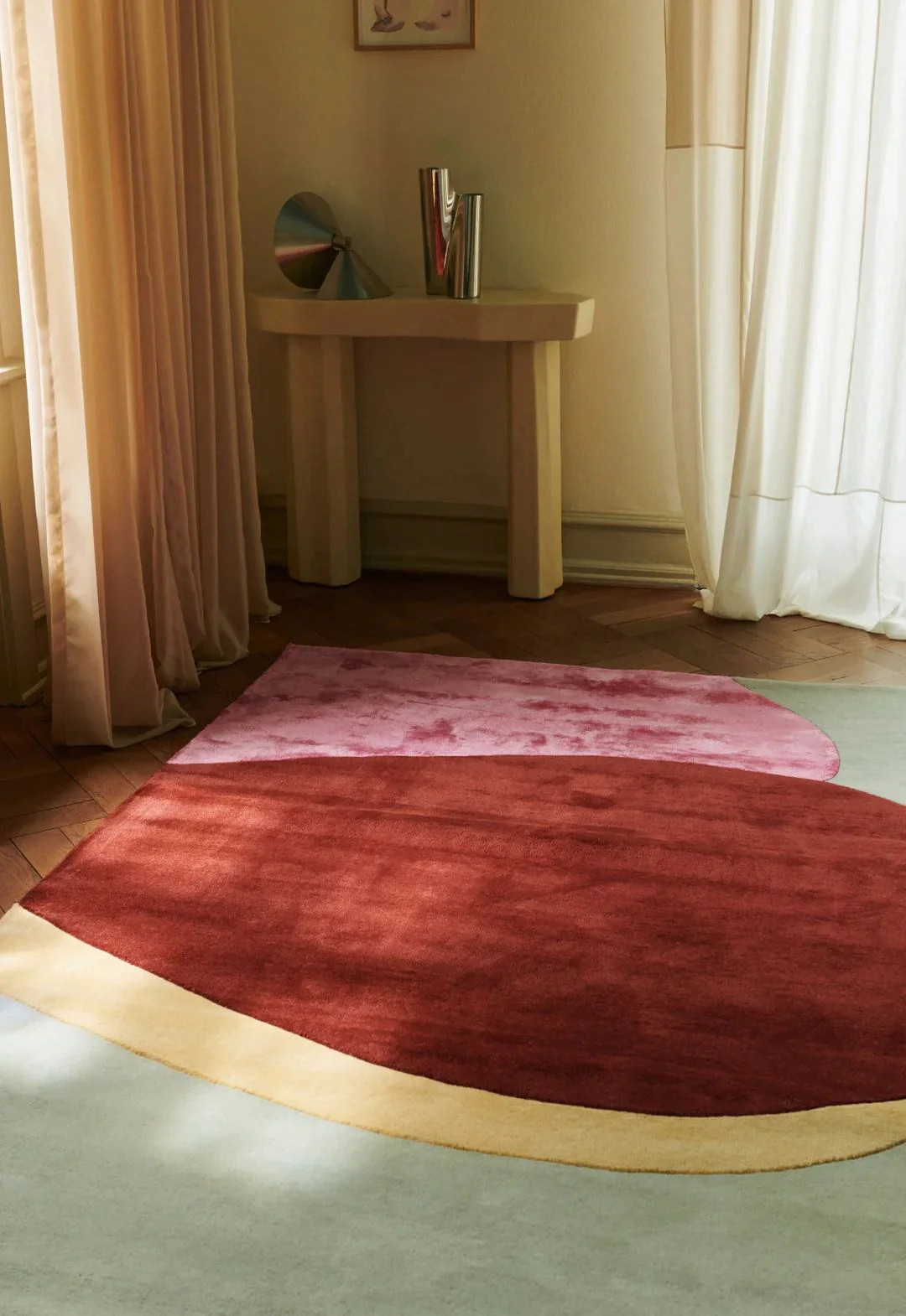 Hand Tufted Woollen Poppy Party Wool Sleeping Flower – Hand Tufted Wool Rug