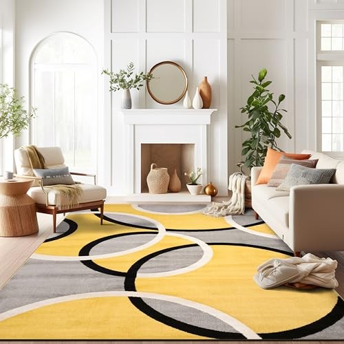 Rugshop Contemporary Abstract Circles Assorted Item Shapes , Colors , Sizes