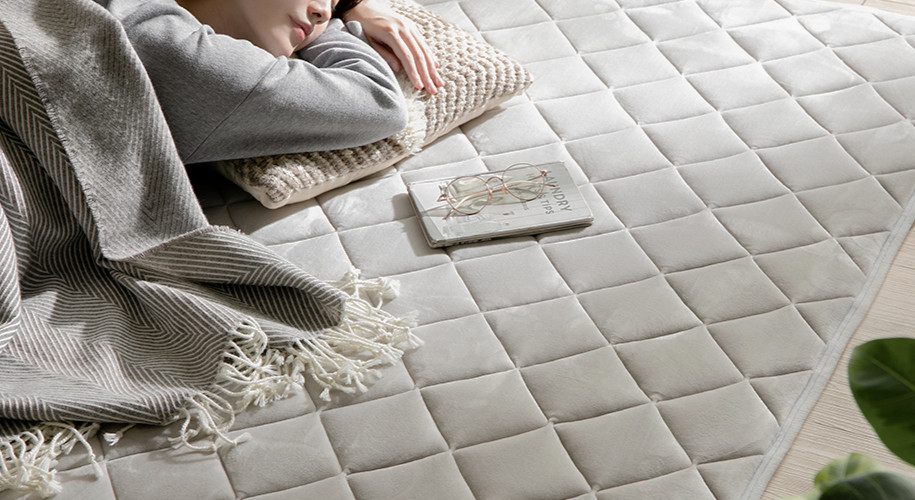 Kotatsu Floor Mat Rug 190×240 cm Mist Gray OEKO-TEX Fits Kotatsu Table 120×80 cm
