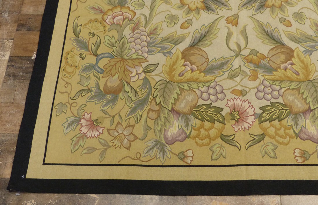 6’X9′ Country French Aubusson weave hand knotted wool Needlepoint Tapestry rug