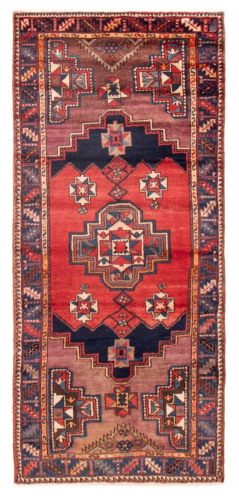 Vintage Traditional Hand-Knotted Area Rug 4’3″ x 9’5″ Oriental Wool Carpet
