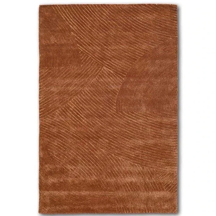 Luxury Orange Rug Hand-Tufted Rug 100% NZ Wool Area Rug
