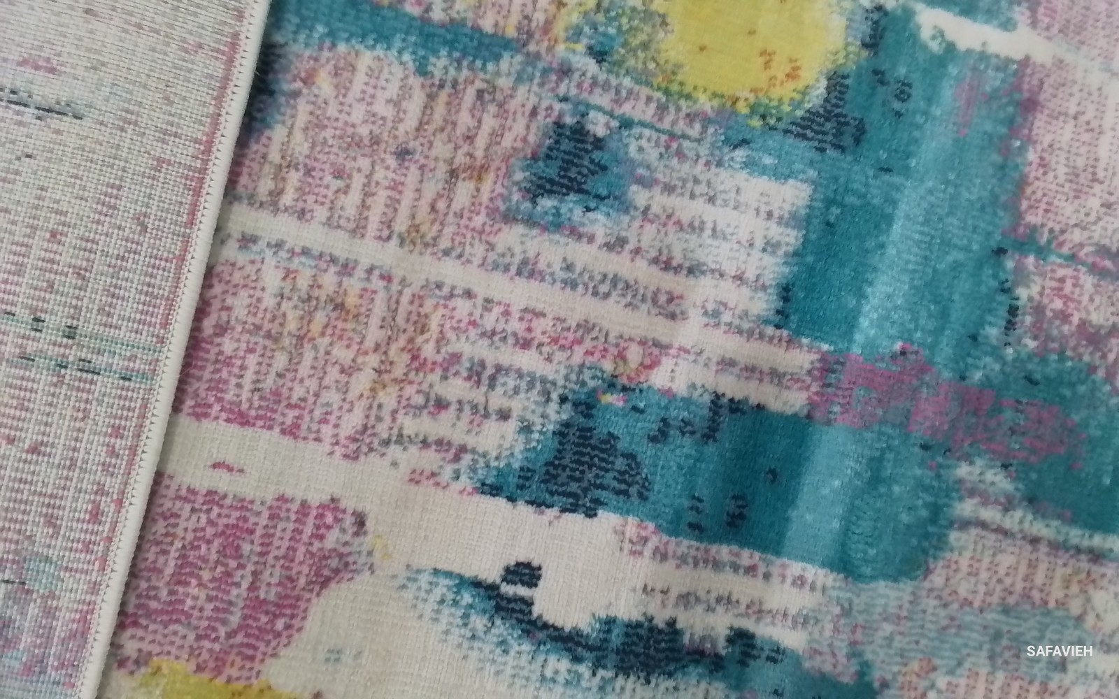 PINK TURQUOISE 8′-0″ x 10′-0″ Back Stain Rug, Reduced Price 1172779040 LLN375U-8
