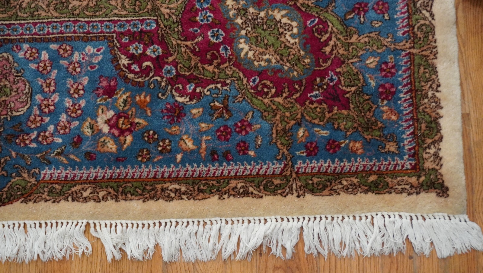 9’9″ x 13’4″ Antique Kermann Lavar Hand Knotted Wool Oriental Rug Excellent