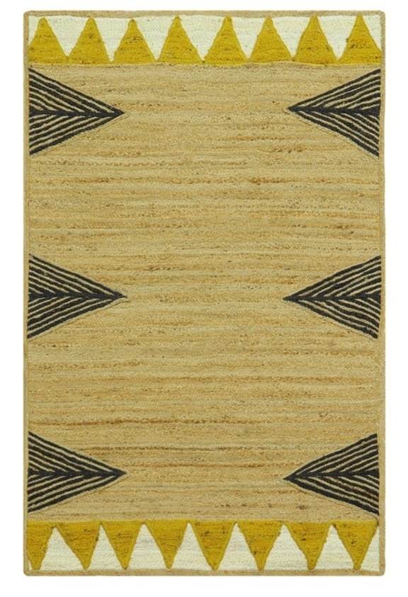 Rug 100% Jute Natural Rectangle Farmhouse Carpet Runner Rustic Look Braided Rugs
