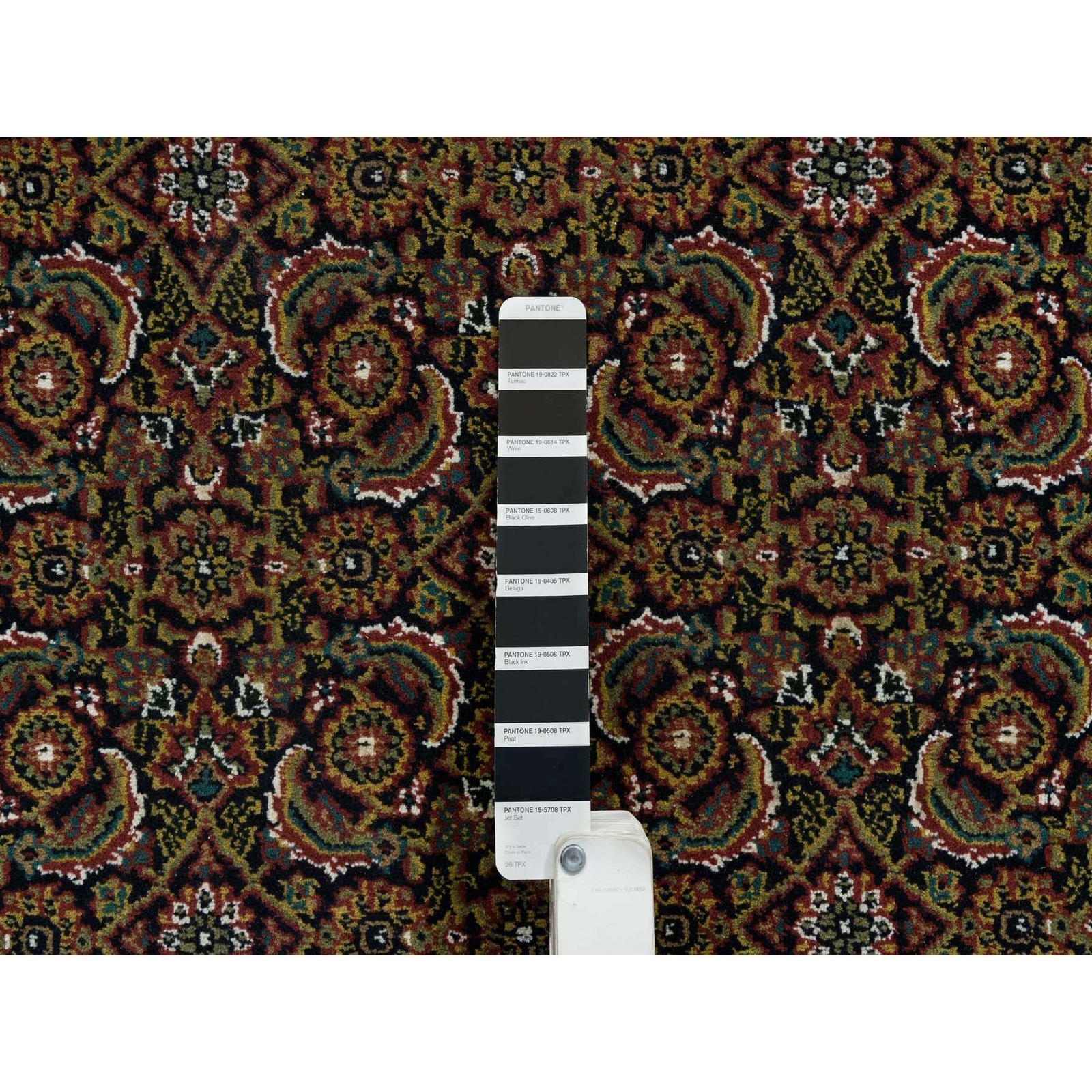 4′ x 6’2″ Navy Blue Herrita Wool and Silk Hand Knotted 250 KPSI Rug R65122