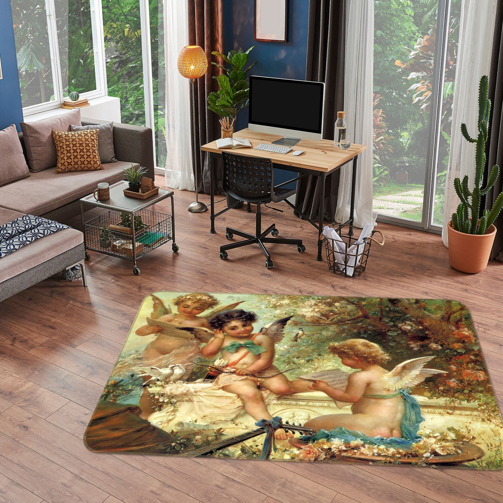 3D Oil Painting Angel ZHUA1321 Game Non Slip Rug Mat Photo Carpet Amy