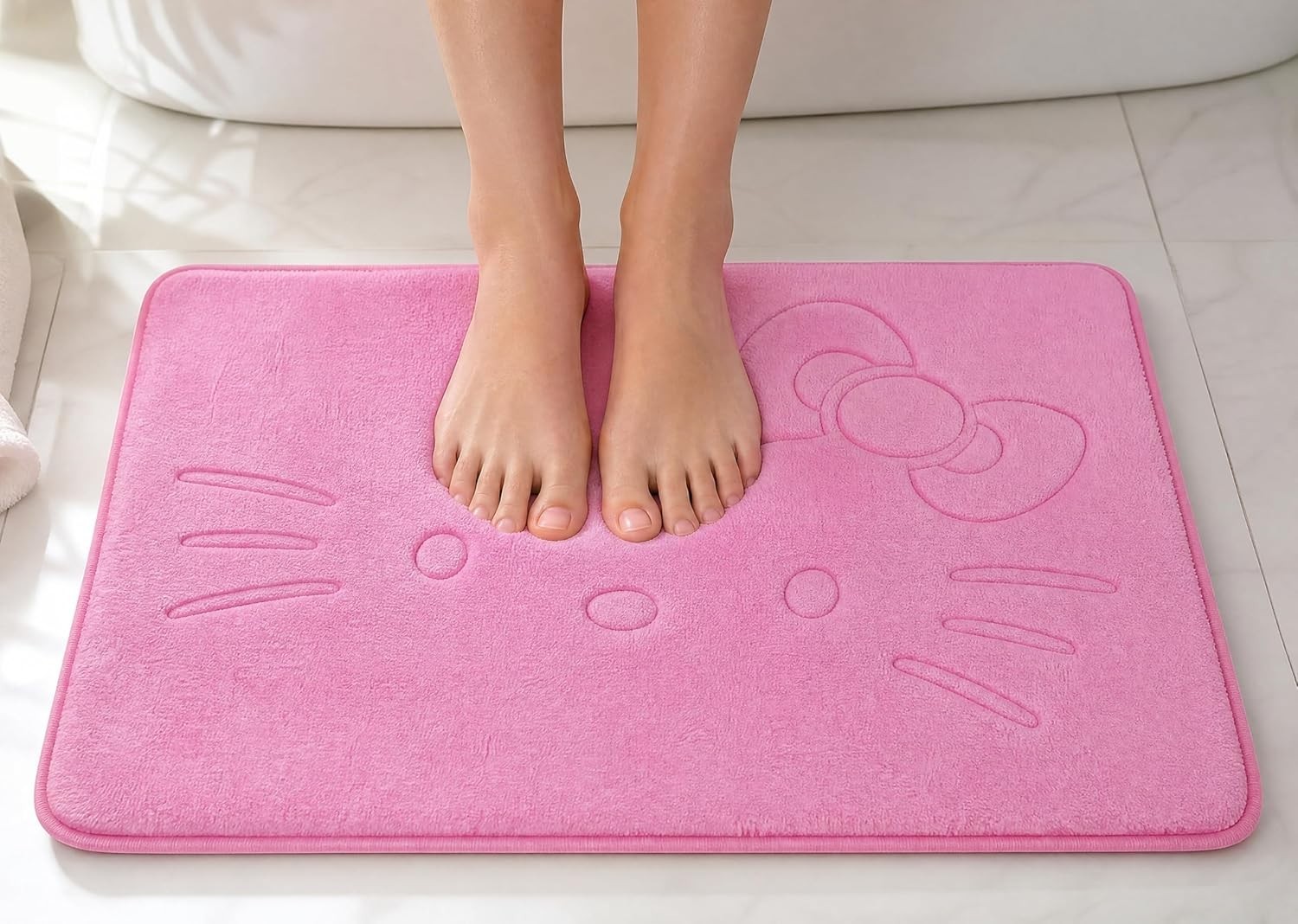 Charming Cute Cartoon Pink Rug – 15.75” x 23.62” Soft Memory Foam for Any Room
