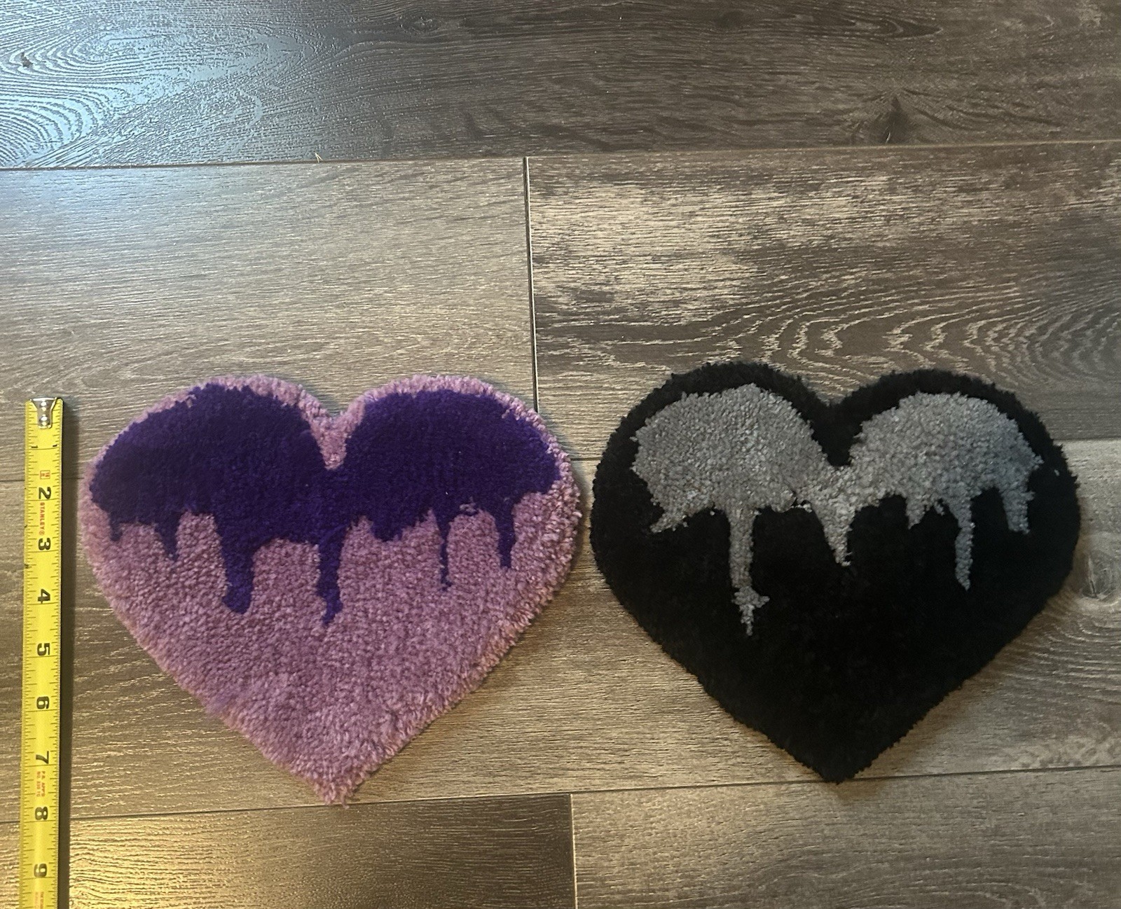 Drip Heart Tufted Rugs Includes Two Small Rugs For Any Room Decor