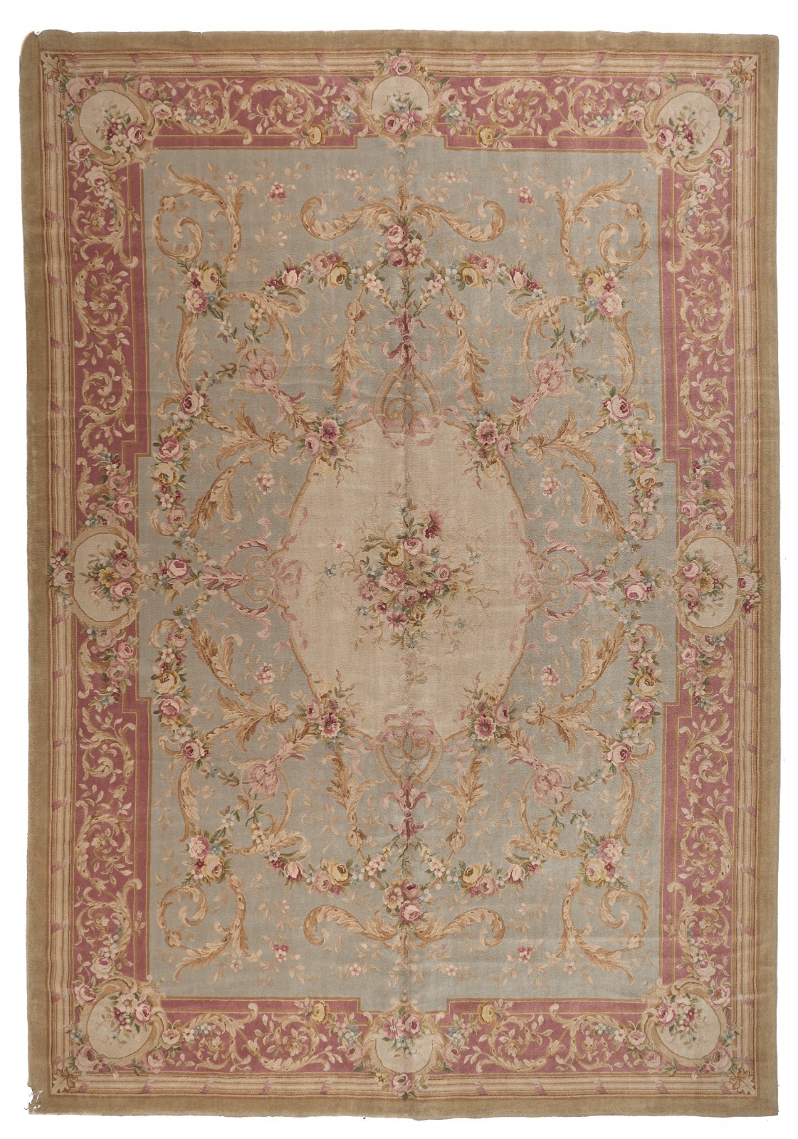 8013 Fine Hand Knotted Savonnerie Plush Pile Carpet 10×14