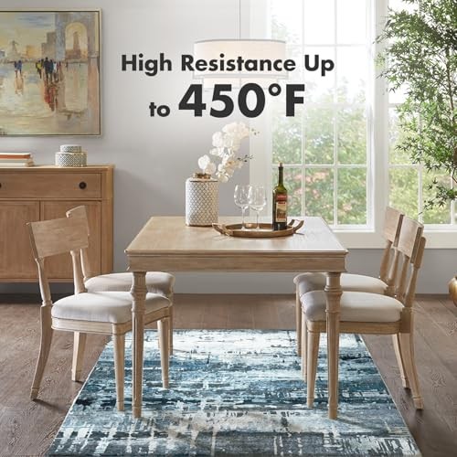 6×9 Soft Washable Area Rugs for Living Room and Bedroom, Non-Slip Stain