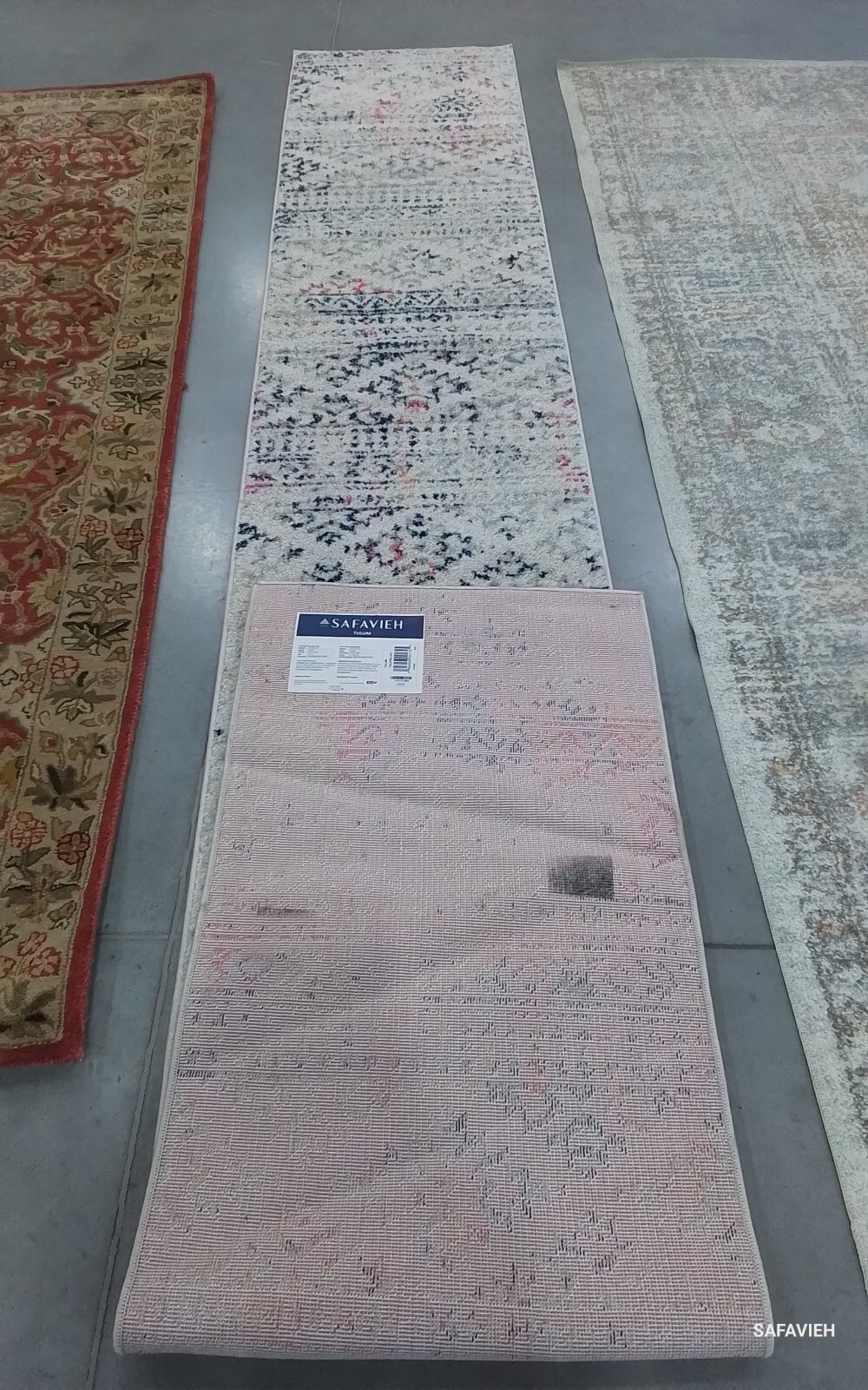 IVORY / BLUE 2′-0″ x 13′-0″ Back Stain Rug, Reduced Price 1172775843 TUL272C-213