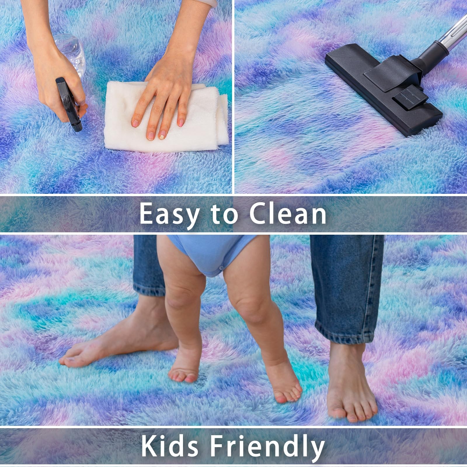 Dssimo 5×7 Area Rugs for Living Room, Plush Thick Carpets for Boy and Girls