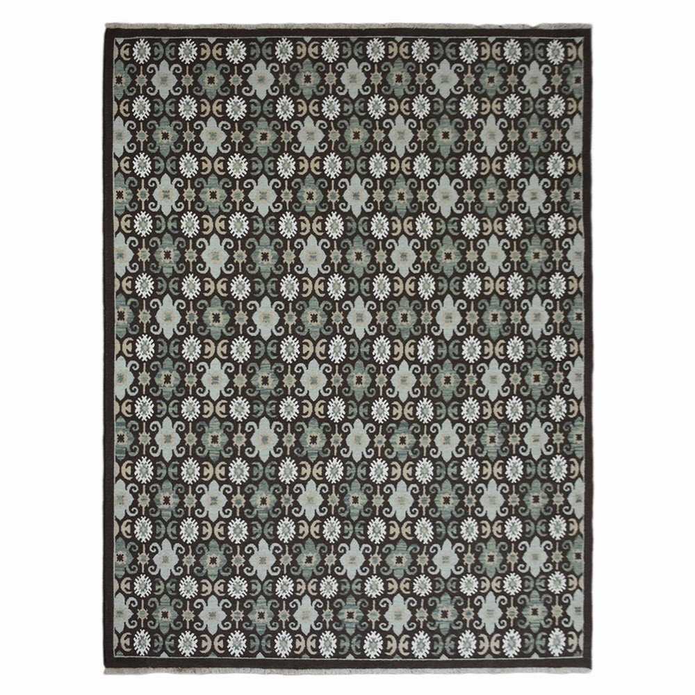 Hand Knotted Wool 9’x12′ Area Rug Oriental Multicolor BBH Homes BBSW0017