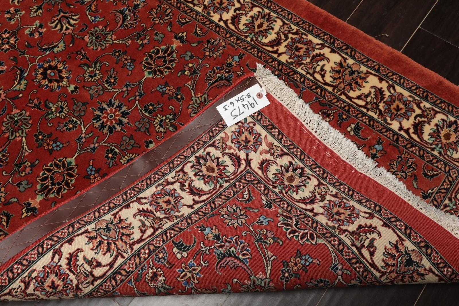 3’5”x6’3” Hand Knotted Wool & Silk Orange Bidjaar 300 KPSI Plush Pile Area Rug