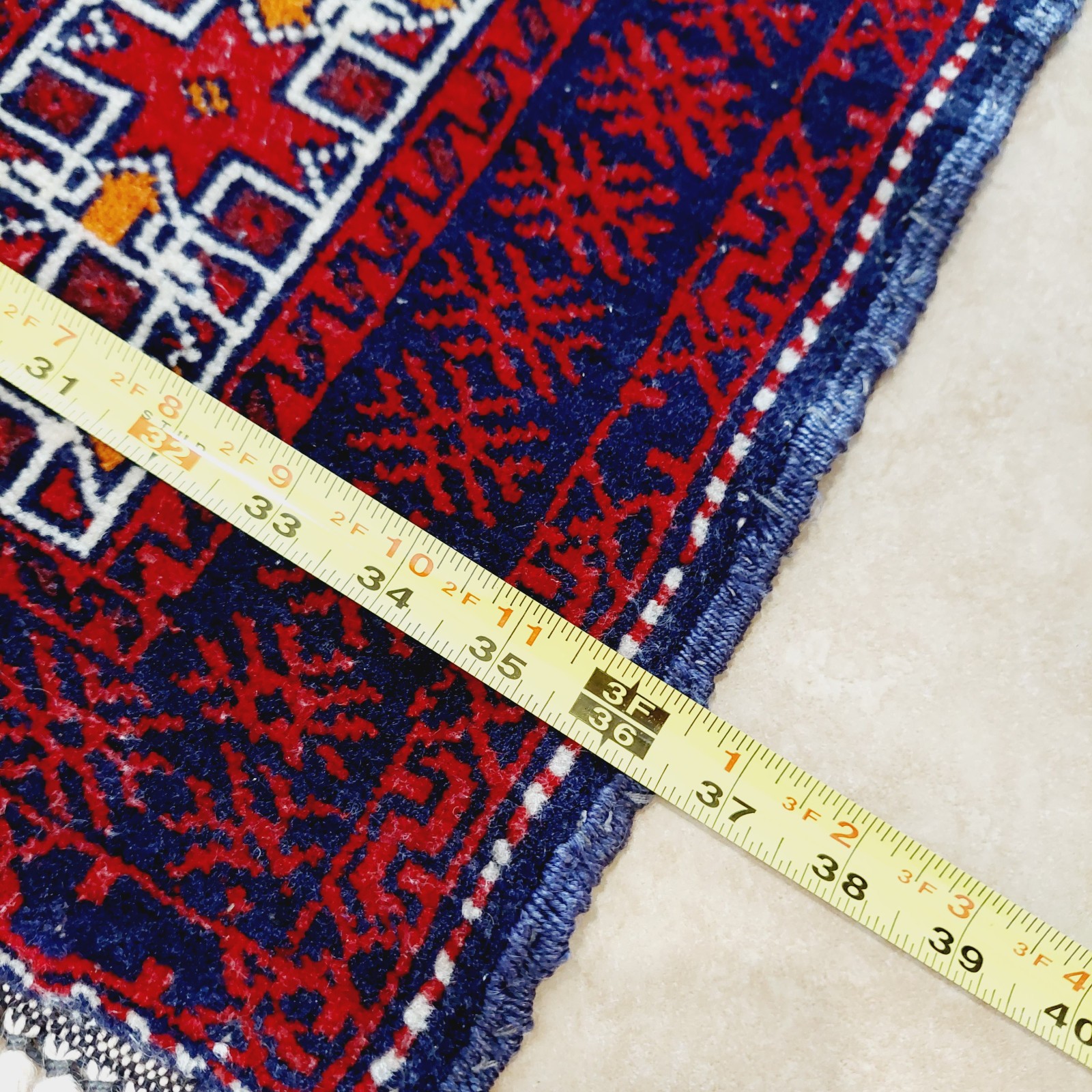 3×5 ft Vintage Afghan Balouch Baluchi Hand Knotted Wool Area Rug Prayer Rug