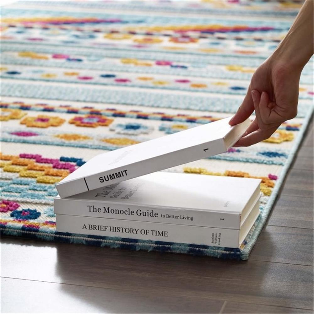 Modway Reflect 94.5×122″ Cadhla Geometric Lattice Area Rug in Multi-Color