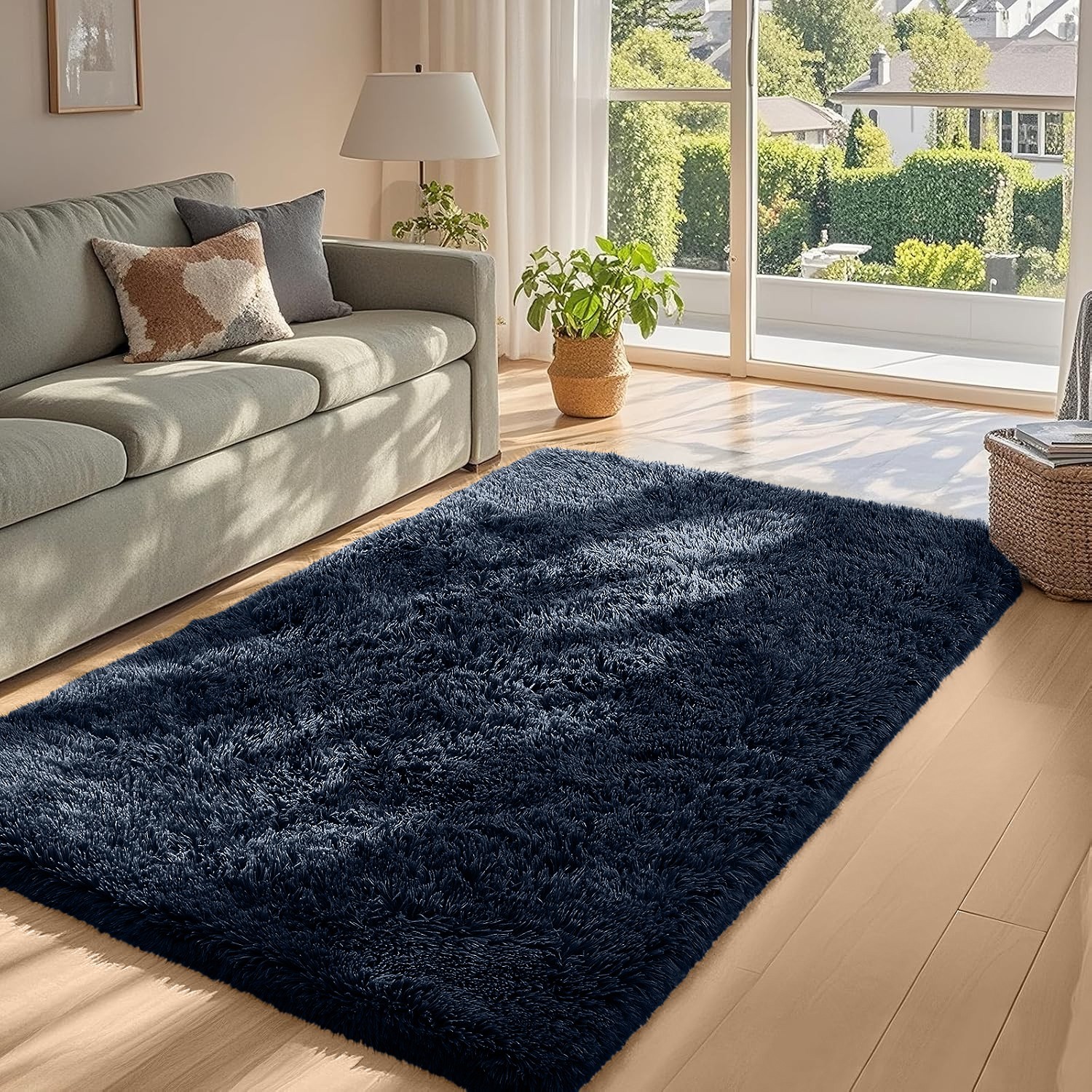 Soft Shaggy Area Rugs Anti Slip Fluffy Floor Mat Carpets for Living Room Bedroom