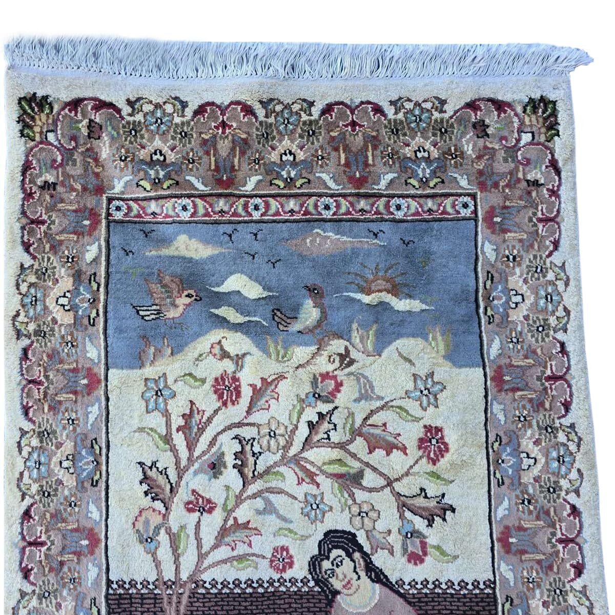 Area Rug Umre Khayam Wool Silk Hand Knotted Home Decor Indoor Carpet (5.7×3.2)’