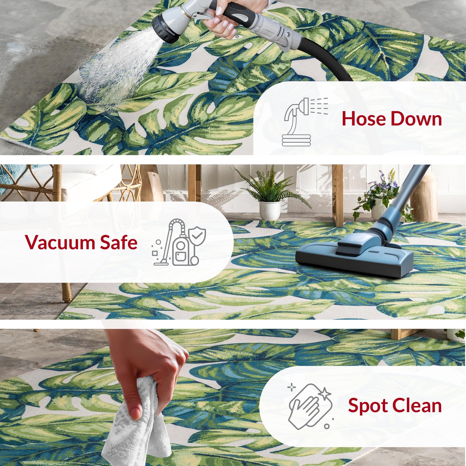 Lisa Floral Indoor/Outdoor Area Rug, 6′ Round, Multi