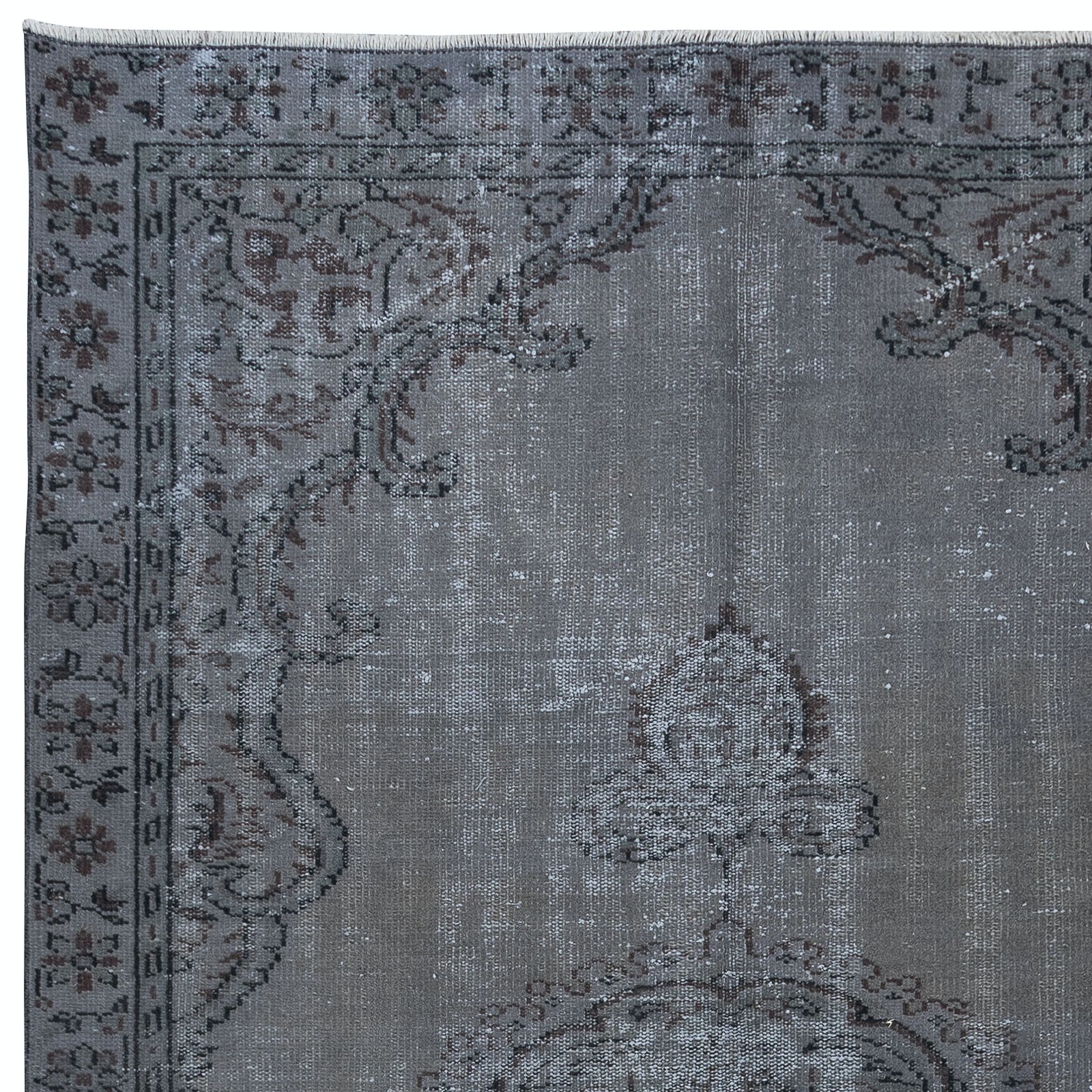 5.6×9.3 Ft Gray Handmade Turkish Rug for Living Room, Dining Room & Kids Room