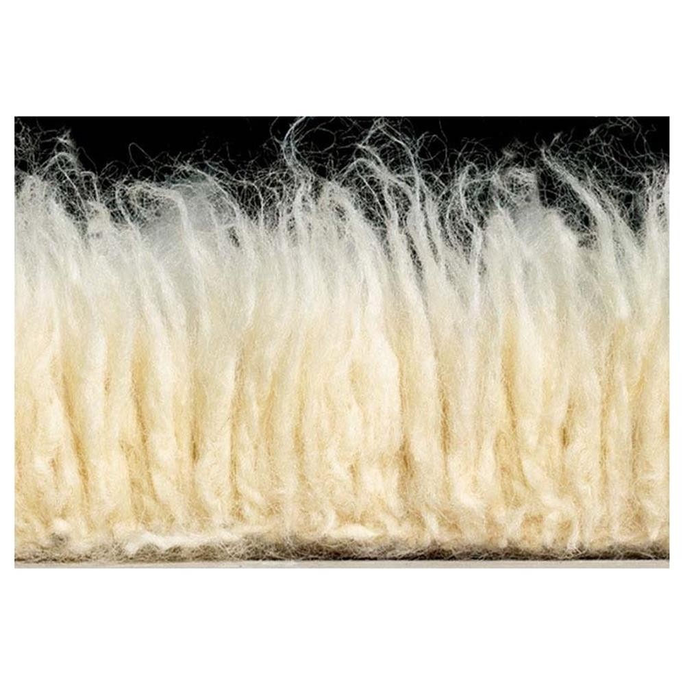 Linon Flokati 5A Shag Wool 36″ x 60″ Rug in Natural