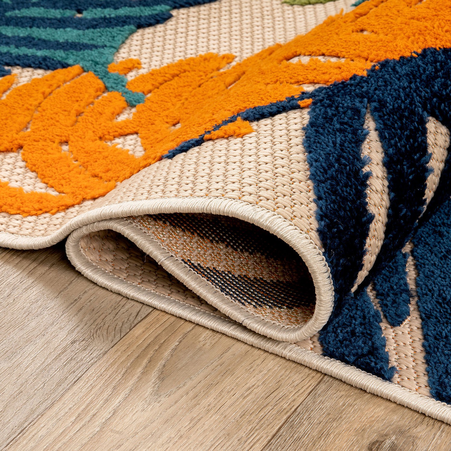 Rugshop Outdoor Rug 5×7 Tropical Floral Modern Indoor/Outdoor Rugs Patio Carpet