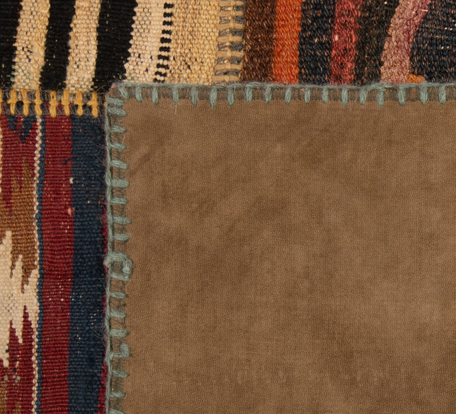 Kelim Patchwork 61×41 5/16 in Handwoven Perserteppich Rug Oriental Kilim Carpet
