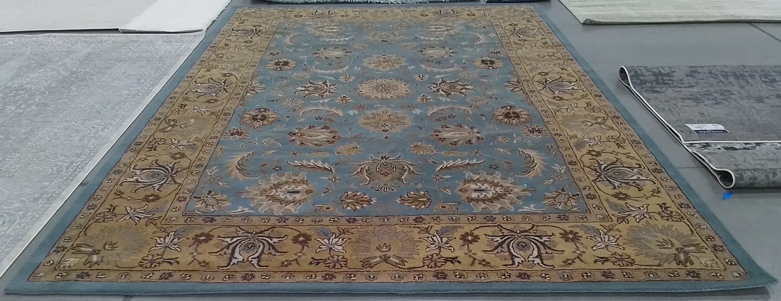 BLUE / GOLD 9′-6″ x 13′-6″ Flaw in Rug, Reduced Price 1172795273 HG958A-10