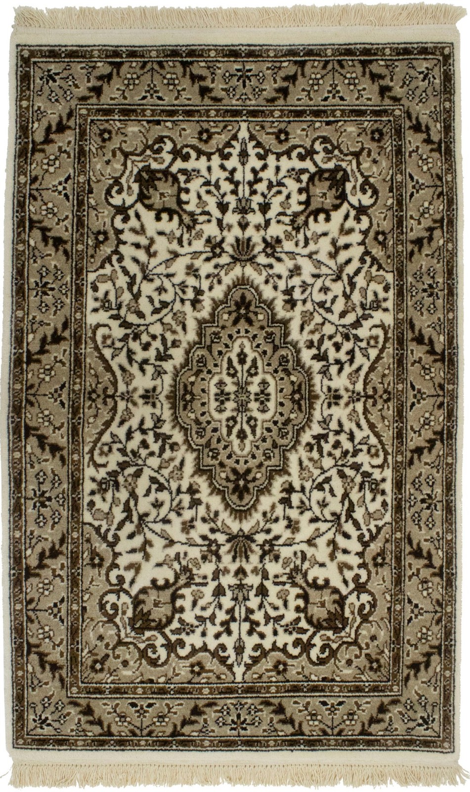 Handmade 3X4 Extra Fine Kirman Oriental Rug Classic Floral Style Small Carpet
