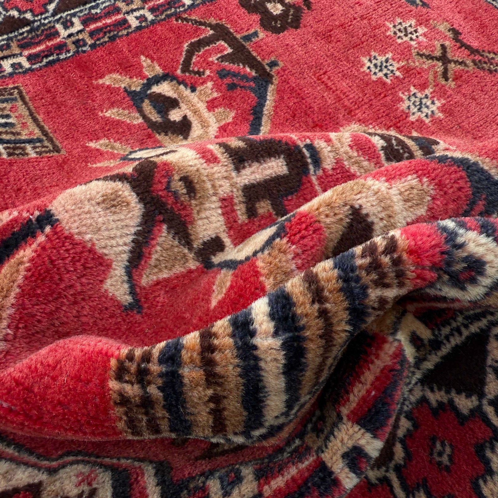 90x130cm Tribal Afghan Handmade Rug Prayer Traditional Rug 2’11 x 4’3 Ft -W36707