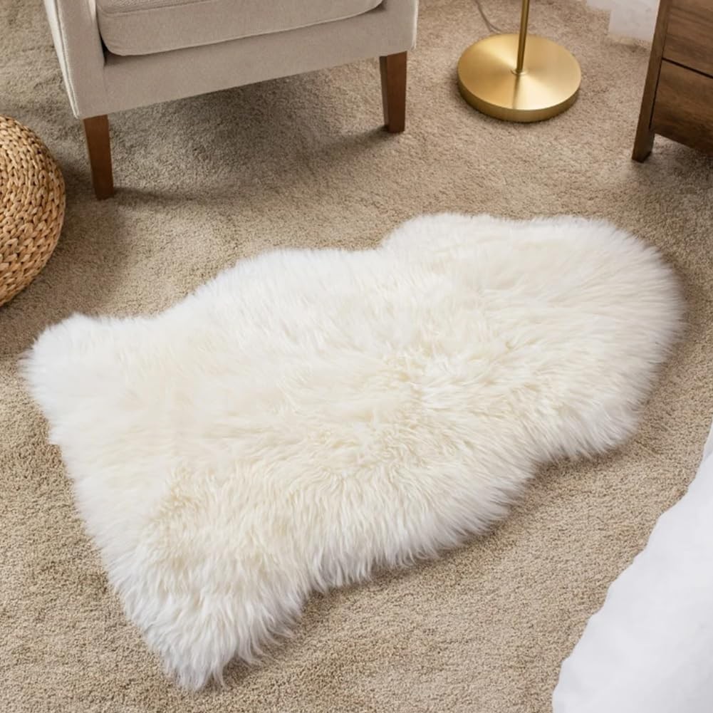 Genuine Sheepskin 100 New Zealand Sheepskin Wool Area Rug |Single Pelt 2x 3, …