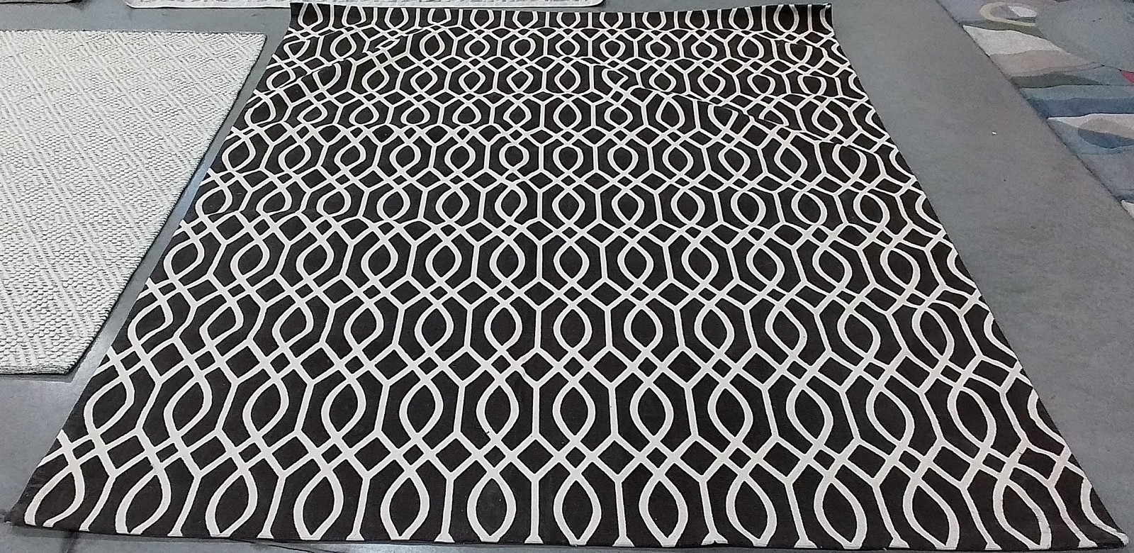 BROWN / IVORY 7′-3″ x 9′-3″ Back Stain Rug, Reduced Price 1172798076 CDR141F-7
