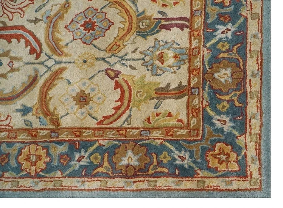 hand tufted Pottery Barn Eva Beige Wool area rug | Hand made Rug | modern rug