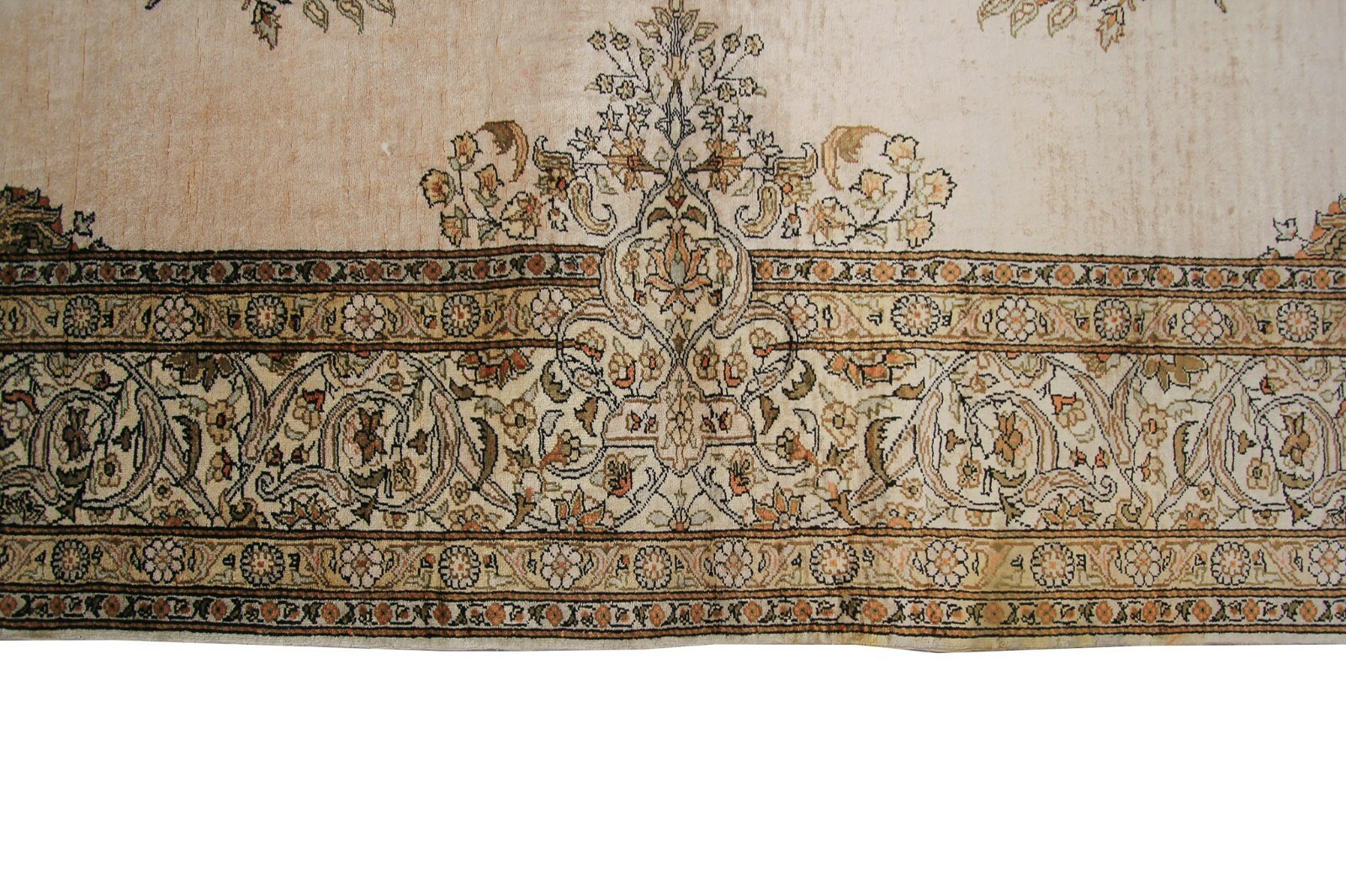 4×6 Rare Vintage 100% Pure Silk Handmade Area Rug Museum Quality High Finish