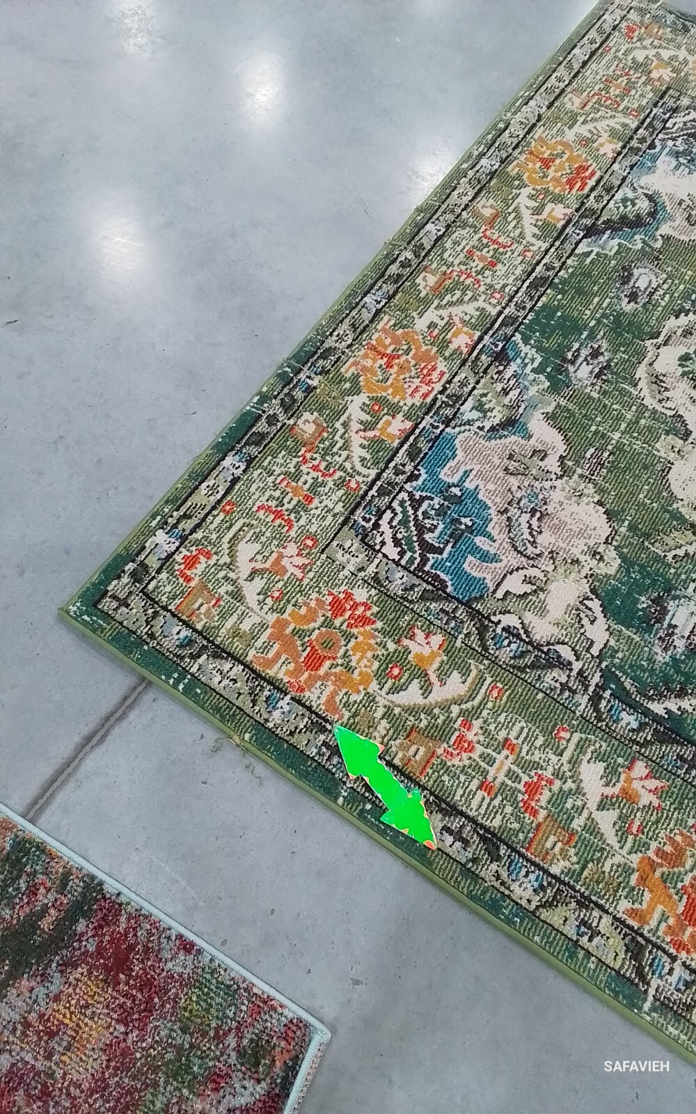 FGREEN / LBLUE 6′-7″ x 6′-7″ Damaged Rug Reduced Price 1172765549 MNC243F-7SQ