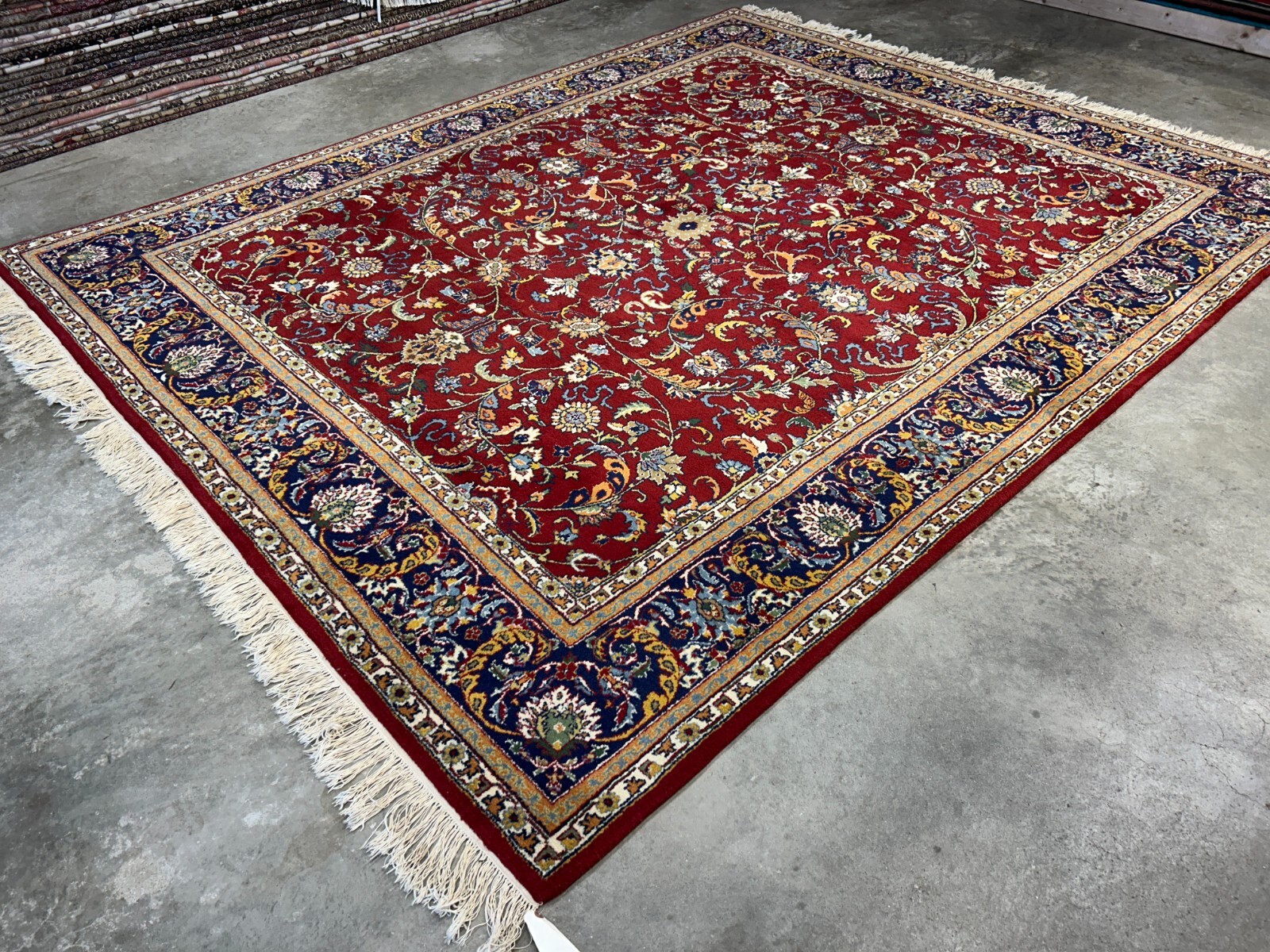 7’11″x9’7″ Hand-Knotted 100% Wool Pile Qume Rug