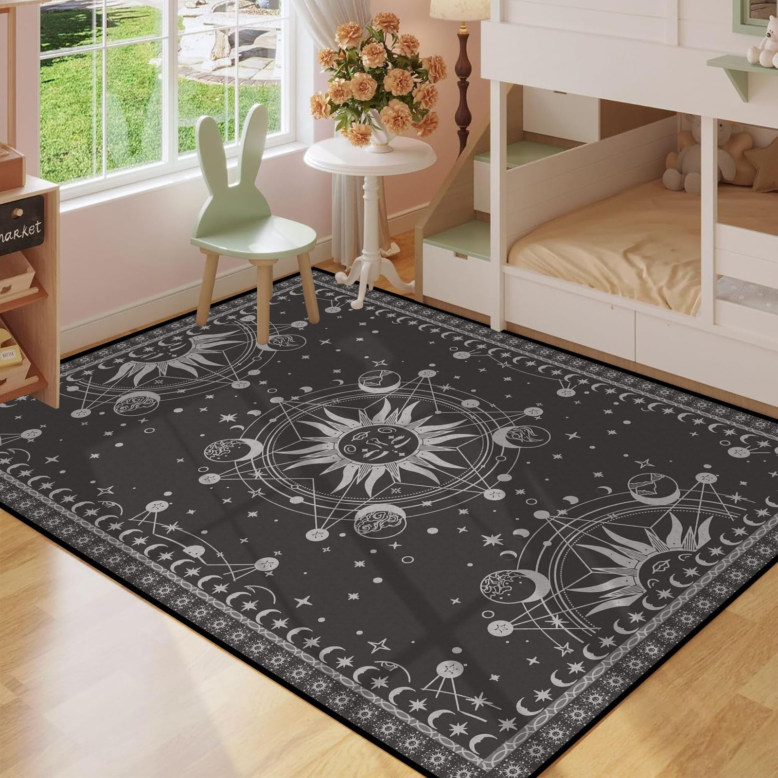 Ceryuee Large Sun And Moon Rug Boho Celestial Area Rugs For Bedroom Dorm Living
