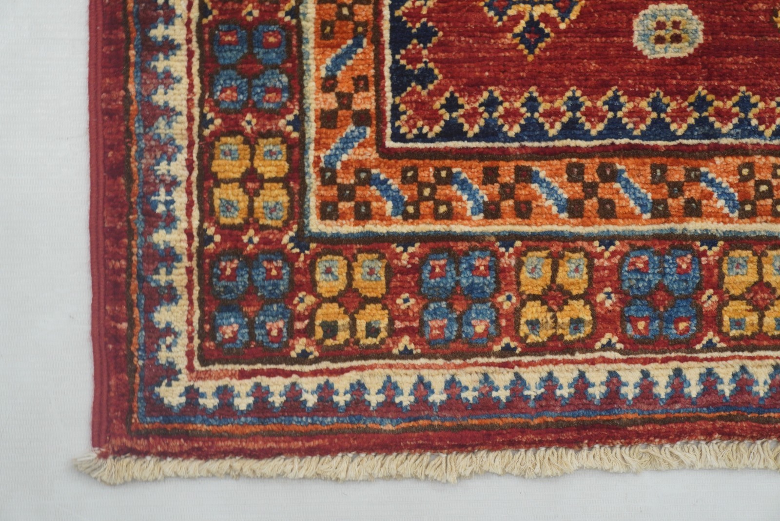 3×4 ft Red Afghan Hand Knotted Traditional Area Rug