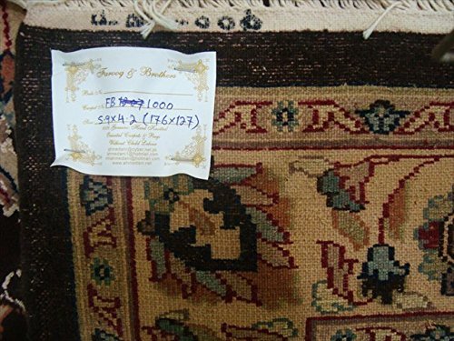 Area Rug Hot Brownie Choco Medallion Wool Silk Hand Knotted Indoor Carpet (6×4)’