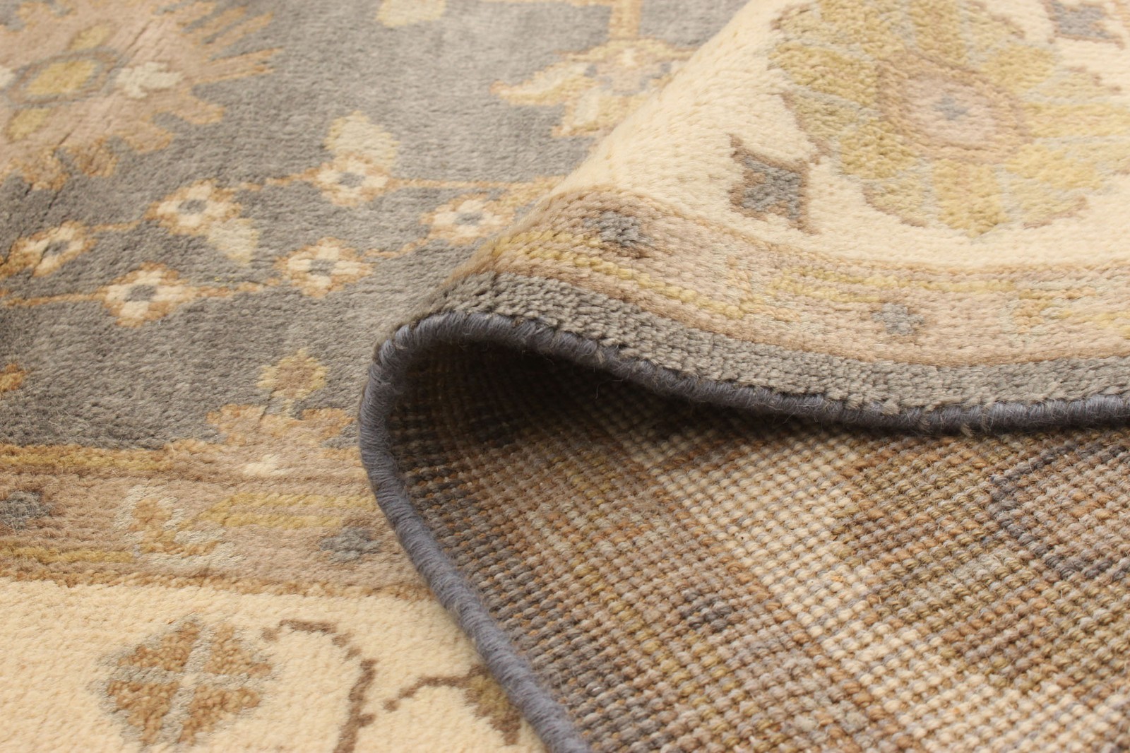 Traditional Grey Hand-knotted Area Rug 6’1″ x 8’9″ Oriental Wool Carpet
